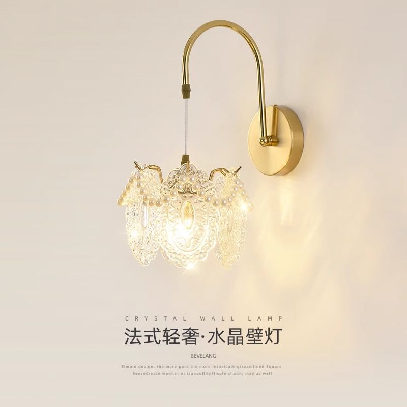 New arrivalaccessible luxury crystal wall lamp classy modern living room background wall restaurant corridor staircase master bedroom bedside wall lamp