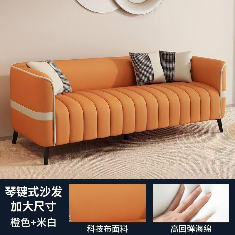 Sofa small apartment apartment office clothing store rest area reception beauty salon double three-seater sofa living room