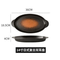 Large-capacity fish plate ceramic plate steamed fish plate creative for home fish plate special pepper fish head soup plate vegetable plate