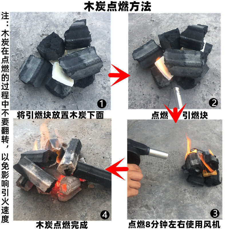 Indoor bbq charcoal smokeless charcoal wholesale factory direct sales mechanism charcoal high temperature durable charcoal block copper hot pot for home carbon