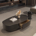 Special-shaped rock slab mango coffee table modern casual size apartment oval living room for home simple