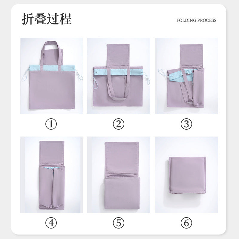 Beilian's new bundle shopping bag, large foldable large-capacity shoulder bag, high-end and lightweight grocery shopping handbag.
