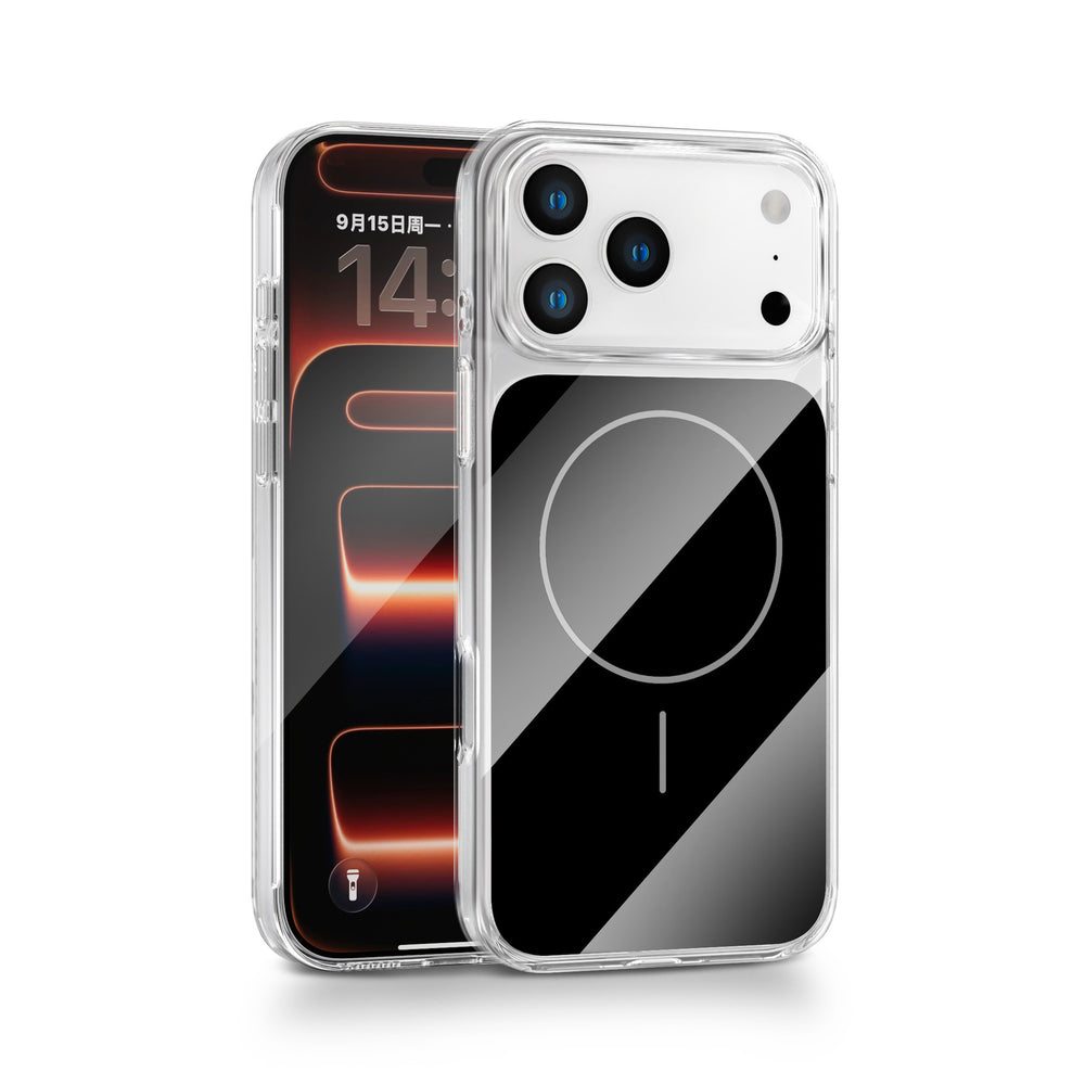 Suitable for iphone 17 pro max magnetic pc official phone case apple 17 high-alumina glass carbon fiber texture phone cover