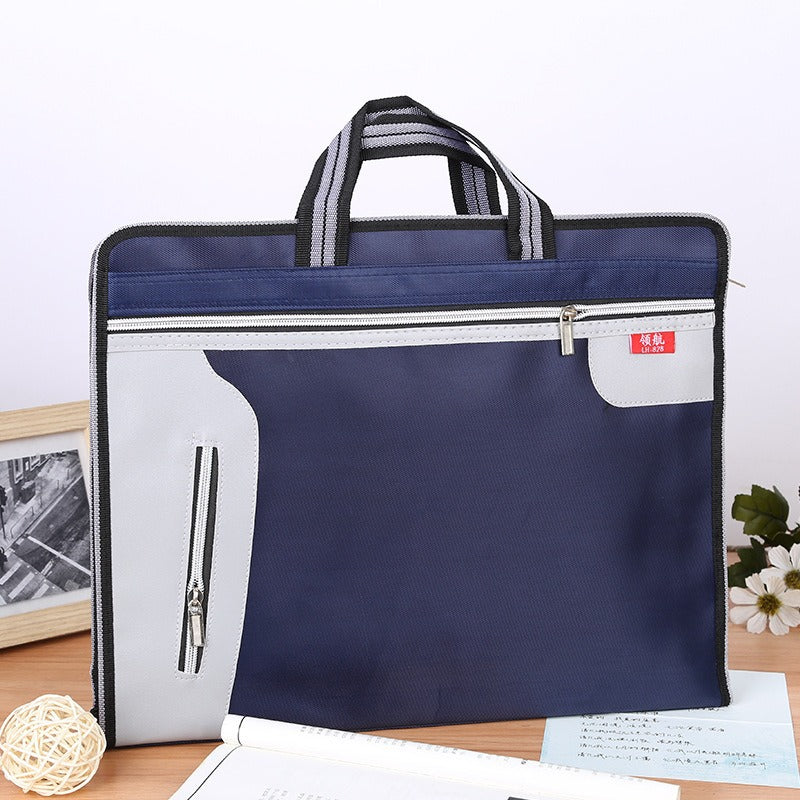 Oxford cloth handheld document bag a4 briefcase pilot handheld briefcase thickened waterproof conference bag information bag