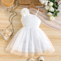 exclusive: 3d floral mesh one-shoulder dress