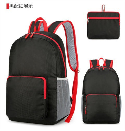 Cross-border foldable lightweight casual backpack universal for boys and girls, high-end mountaineering bag, short-distance large-capacity travel bag