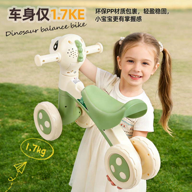 Kids' balance bike four-wheel scooter - perfect first birthday gift! balance bike for children ages 4-6, four-wheel scooter, baby scooter
