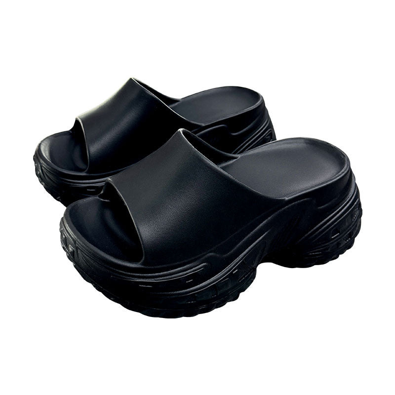 Women's summer 2025 new fashion outdoor wearable sandals & slippers - indoor home anti-slip thick sole high heel thong sandals