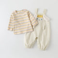 Baby autumn suit rompers spring autummale baby stripeslong sleeves overalls two-piece set jumpsuit