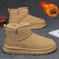 Northeastern snow boots for men winterfleece-linedheattech large cotton shoes for men fur all-in-one cold-proof bread shoes non-slipwaterproof
