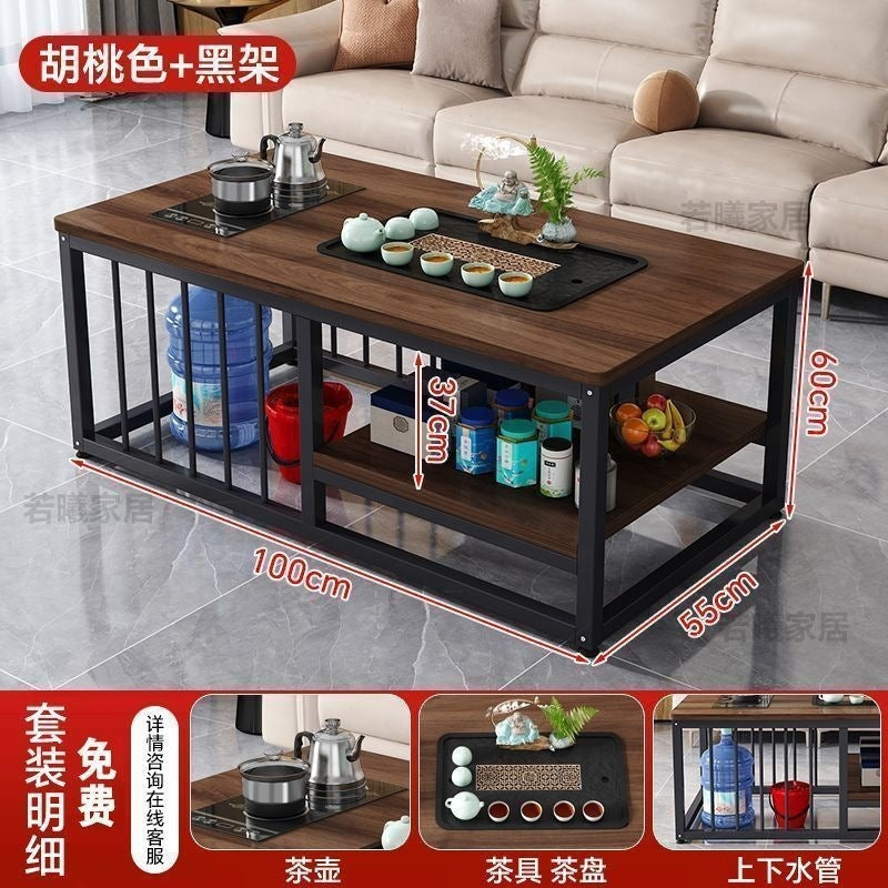 Tea table casual small apartment coffee table small tea table living room fully automatic simple tea making all-in-one table for home kung fu coffee table
