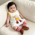 Summer new arrival: sleeveless romper for baby boys and girls - short-sleeve bodysuit, newborn infant crawling suit, cartoon outwear onesie