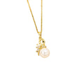 [titanium steel] japanese and korean popular pearl necklace for women, accessible luxury, fashionable and high-end copper inlaid zirconium swan sweater chain jewelry