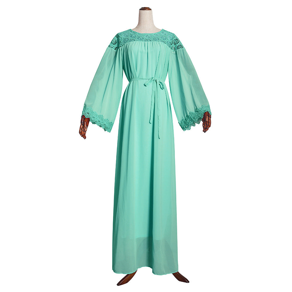 Ebey   fashionexport african plus size women's round neck socialite cut outsummerdress