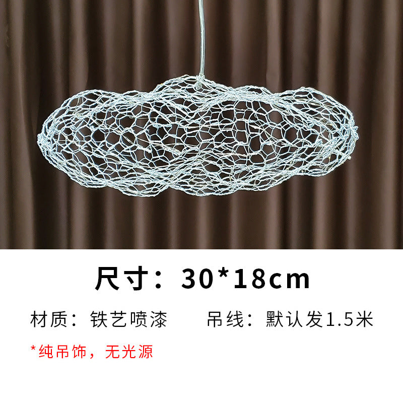 Iron net chandelier Gypsy shopping mall sales department milk tea clothing store lighting creative industrial style restaurant
