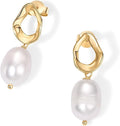 European and american new fashion teardrop earrings, minimalist o-ring pearl hoop earrings, sweet earrings, japanese and korean wholesale, letter design