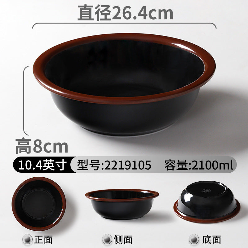 Melamine tableware plate commercial hot pot restaurant serving plate restaurant restaurant plate retro nostalgic barbecue side dish plate