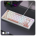 Raiku g83 true mechanical keyboard - wired rgb gaming keyboard with dazzling gradient colors, knob, and blue switches