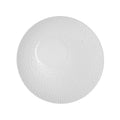 Minimalist white ceramic stone texture round dinner plate - embossed texture ceramic plate - high-end steak plate for restaurant - food serving plate