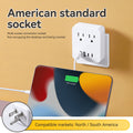 Us standard 1-to-6 power strip with 2 usb and 2 pd fast charging ports, us plug power adapter, multi-outlet socket for home use