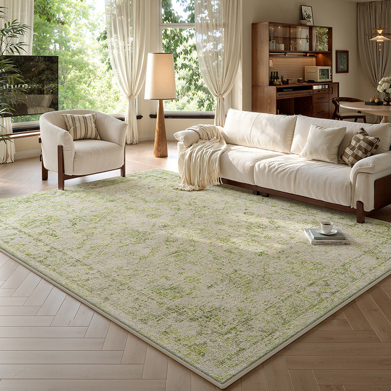 Carpet living room green persian style coffee table soundproof floor mat large area full medieval style waterproof carpet bedroom