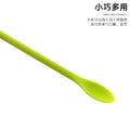 Double-ended mini silicone spatula spoon - dual-tip scraper for bread, jam, baking, and cosmetic bottle cleaning