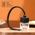 Car perfume bottle empty bottle hanging square cover colorful aromatherapy bottle essential oil refill bottle thickened lanyard glass bottle