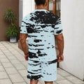 men's short-sleeve and shorts set, casual sportswear set, 3d printed cross-border hot seller, dropshipping available