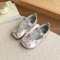 Vancahao girls' leather shoes -  spring/autumn new korean style - children's floral princess shoes - student flats