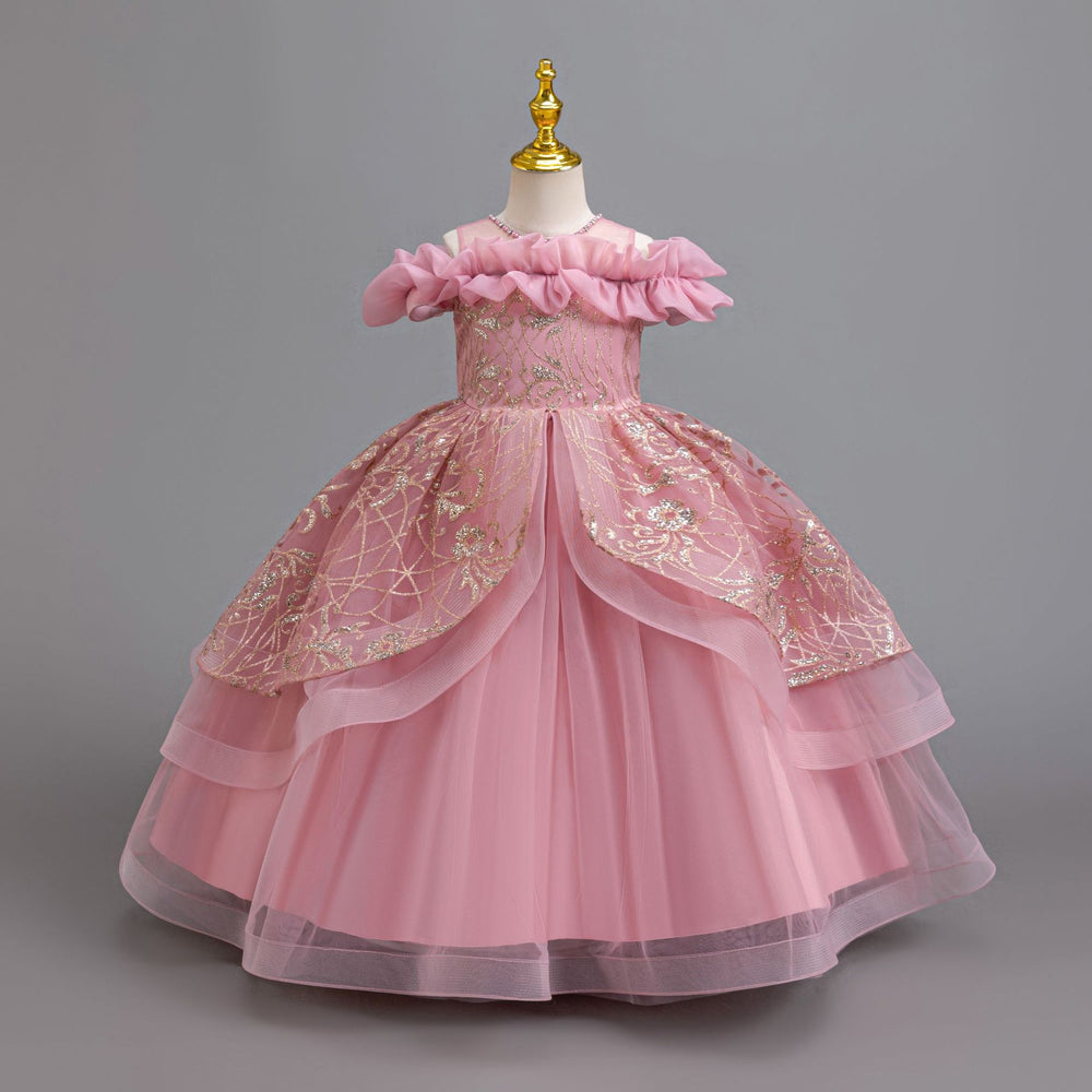 New in stock: girls' princess dress, bubble wedding dress, formal gown, piano recital dress - kids dress