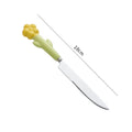 Yellow sunflower dinner knife