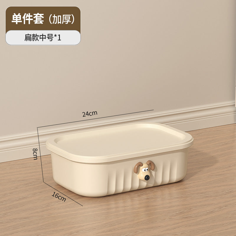 Miscellaneous storage box dormitory desktop storage box toy cream style cosmetics storage box snack plastic storage box