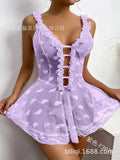 sexy lingerie, nightwear, and sleepwear - heart-shaped transparent foreign trade sexy nightgown, suspender dress 1780