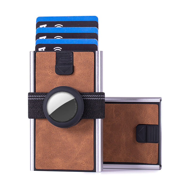 Premium texture card bag, aluminum alloy card bag, anti-magnetic metal card box, card cover, automatic pop-up credit card bag, card cover.