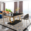 Marble dining table marble dining table for home luxury stone venice brown accessible luxury restaurant 6-person table