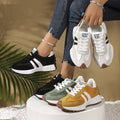 plus size women's shoes new arrival breathable leather sneakers women's korean version thick solecasual soft bottom running dad shoes