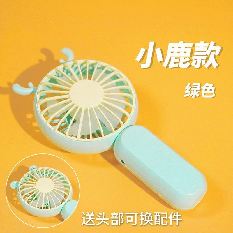 hot-selling handheld mini fan, featuring a cute floral cartoon design. usb powered, desktop mini portable fan, perfect for student gifts and wholesale