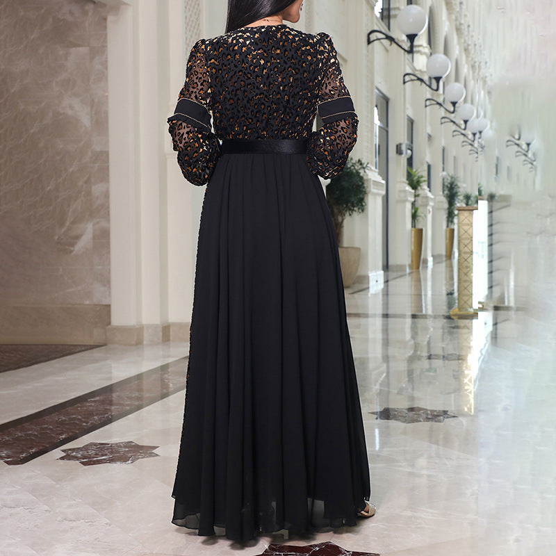 Amazon cross-border deep v-neck evening gown 2025: new european and american style, elegant, fashionable, minimalist, sexy, perfect for galas and parties
