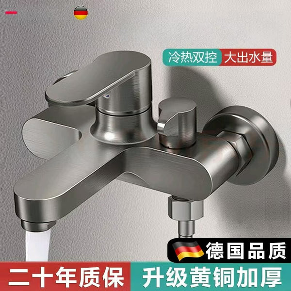 Manufacturer wholesale wall triple bathtub faucet shower shower mixing valve hot and cold water set water heater toilet