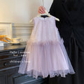 Princess dress  new girls' dress summer chic girls' skirt little girl's stunning sequin mesh dress