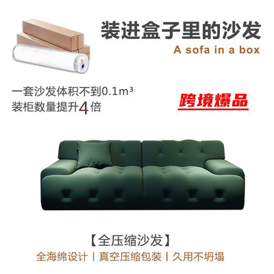 Rocburg fabric compression sofa - modern living room, compact design, export-quality, straight-row compression sofa