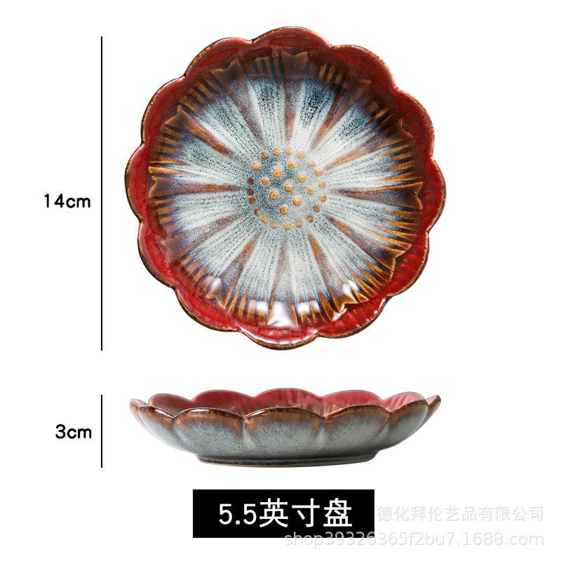 Japanese styleaccessible luxury dipping dish seasoning dish ceramic bone spitting dish small dish sauce and vinegar plate seasoning dish for home cold dish dish
