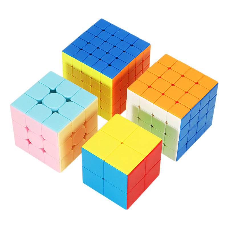 Puzzle 2345-level rubik's cube black color printed mirror pyramid five rubik's cube diagonal rotation sq twisted alien hot selling toy
