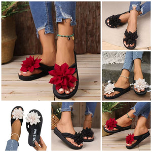 foreign trade large size 45summernew arrivalflats flip-flops women's cutesweet beach toe flip-flops wholesale