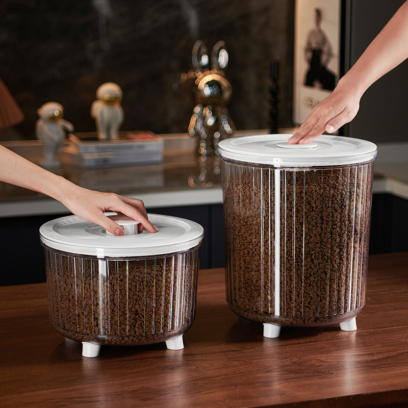 Pet grain cat food storage bucket food grade household sealed moisture-proof grain storage bucket plastic sealed storage rice storage bucket