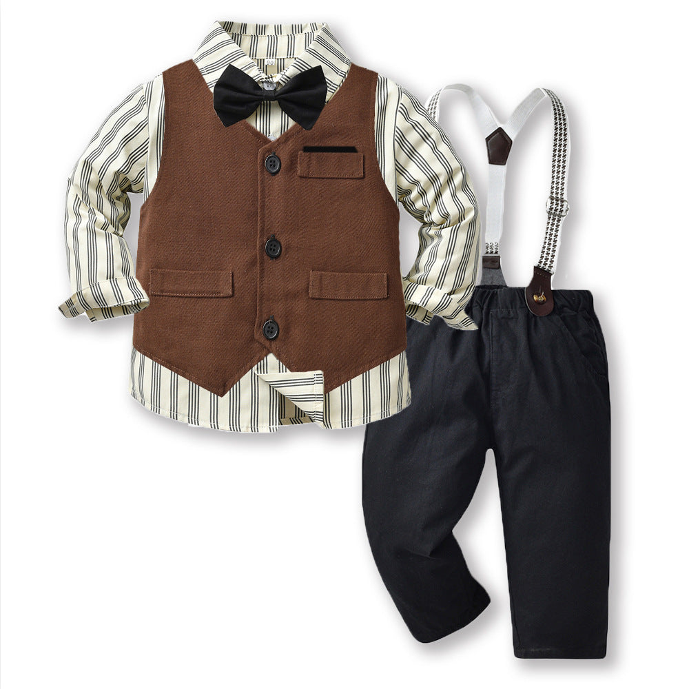 Spring & fallkids suit suit handsome boy flower girl vest dress baby boy first birthday medium big child suit