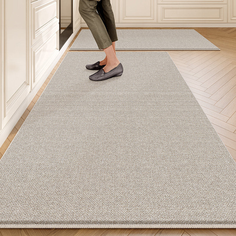 Kitchen floor mat non-slip oil-proof wipeable waterproof pure color stain-resistant mat easy-care for homethickened foot mat wholesale