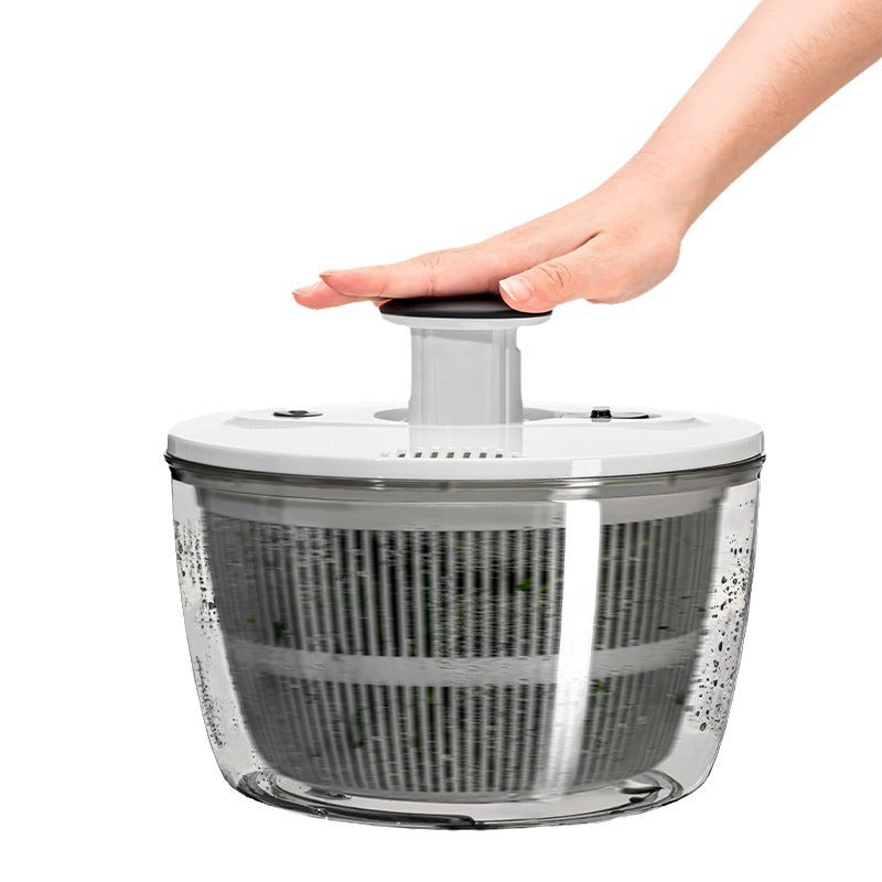 Multifunctional press dehydrator for home vegetable salad drying dehydrator large capacity rotate drain basket vegetable basin