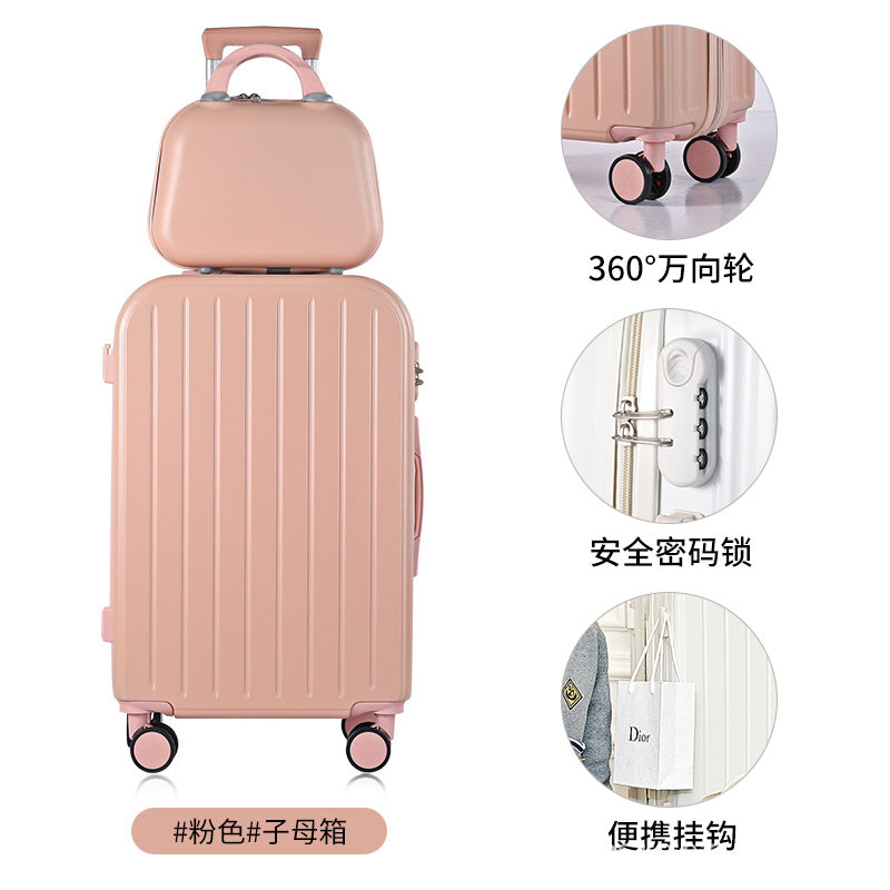 New multi-function USB interface suitcase, men's and women's high-value suitcase, universal wheel trolley case 26 password case