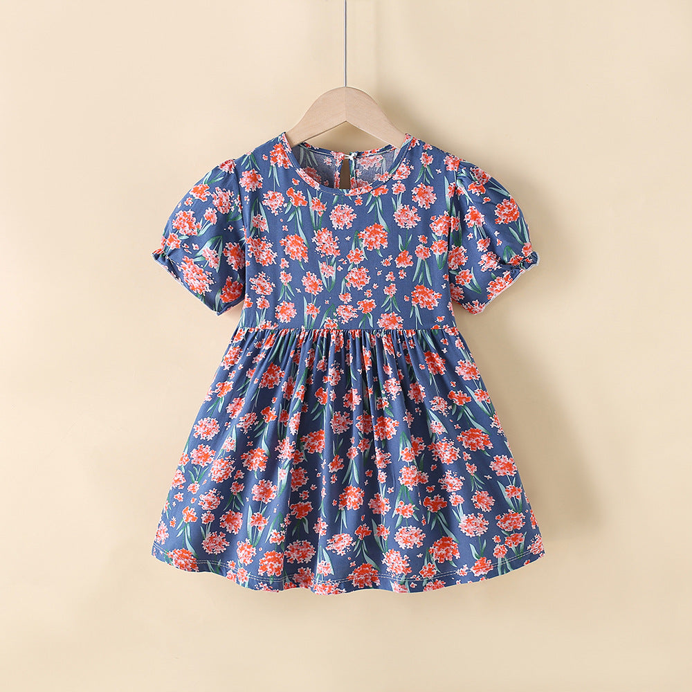 New girls' summer floral dress - kids' princess sundress - beach dress - summer cotton gauze cami dress -  collection